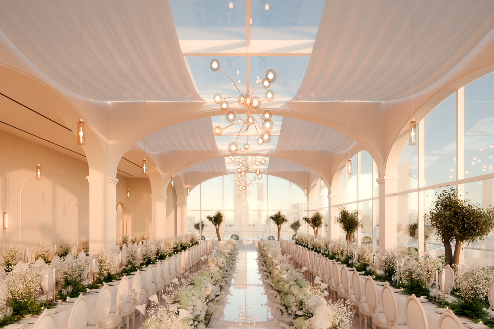MAISON NOVE render: view from the ceremony stage