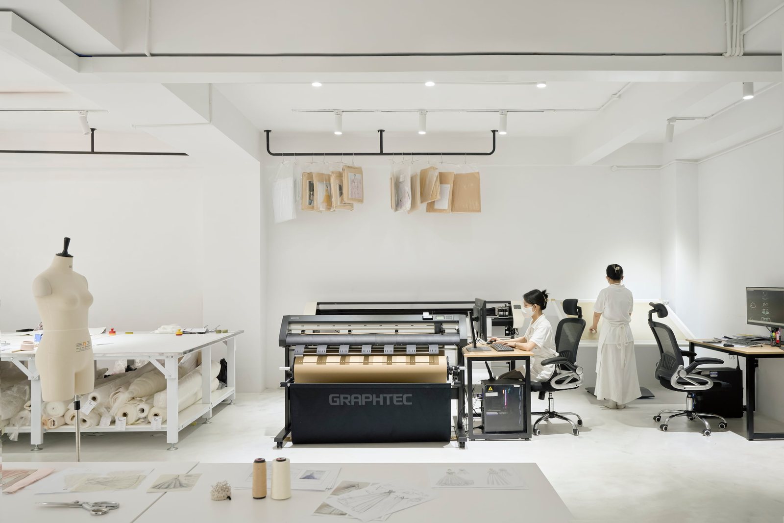Pattern plotter on the production floor