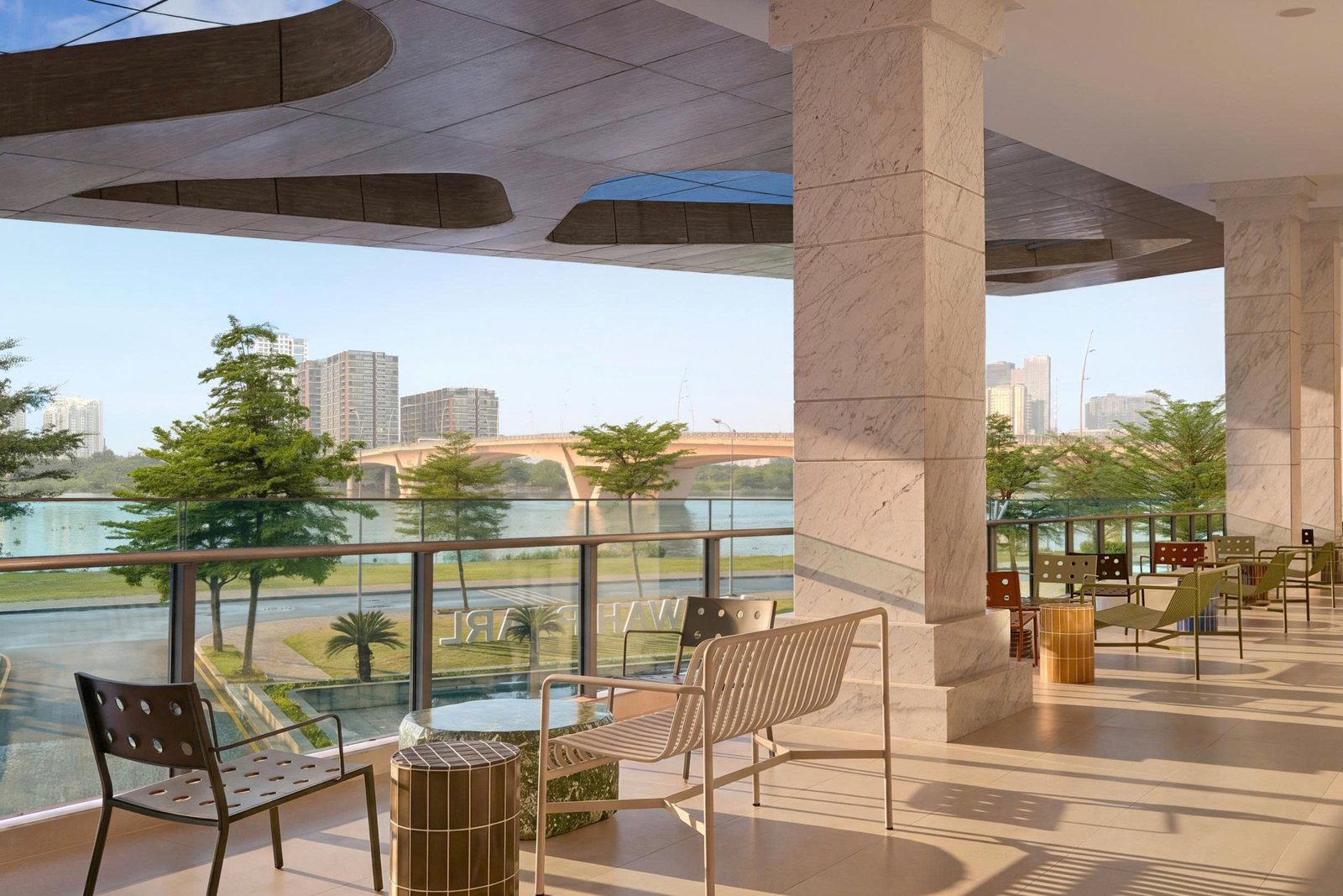 Outdoor terrace, The Chapel at Saigon