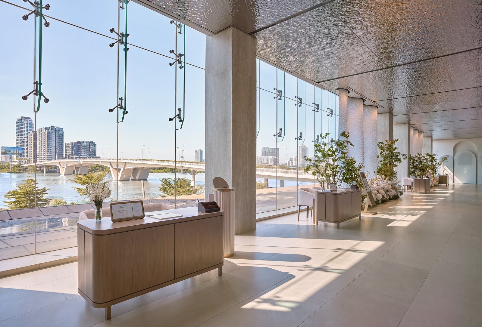 Reception lobby at The Chapel at Saigon